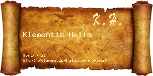Klementis Hella névjegykártya